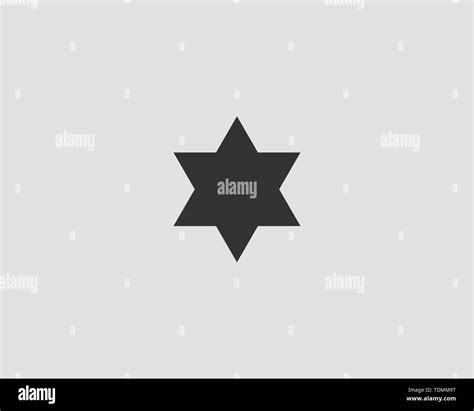 Jewish Star Of David Icon Vector Six Pointed Stars Symbol Stock Vector