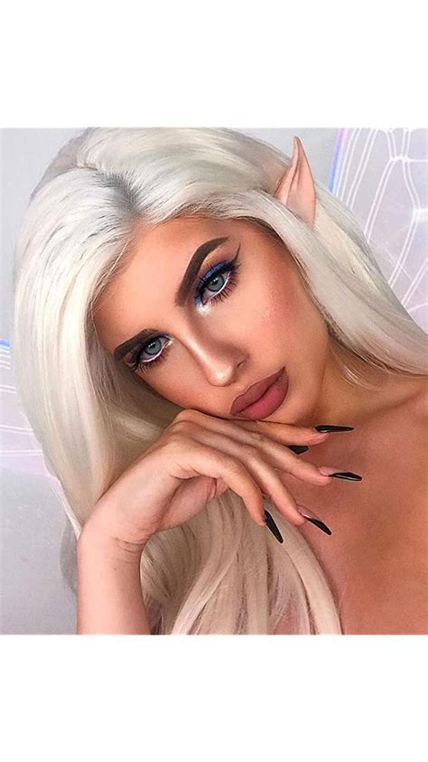 Karissa Hair Platinum Blonde Lace Front Wigs Pre Plucked Wavy White