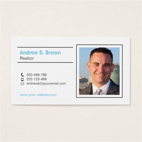 Minimalist Modern Realtor Photo Business Cards | Zazzle.com