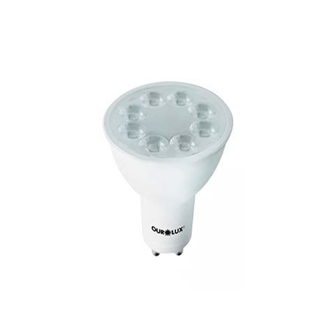 LÃmpada Led Dicroica 3w Bivolt Luz Branca Amarelada Gu10 Ourolux