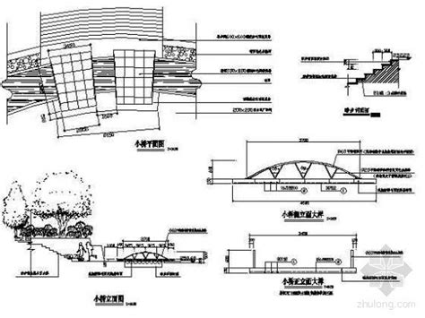 某小平桥施工大样图 园林景观节点详图 筑龙园林景观论坛