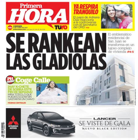 Periódico Primera Hora Puerto Rico Periódicos de Puerto Rico