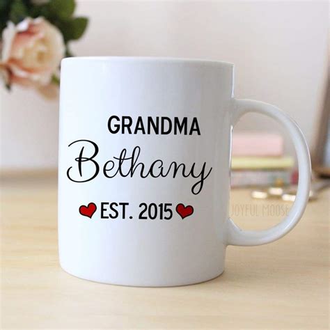 Grandma Personalized Mug Personalized Grandma Coffee Mug Grandma T Joyful Moose