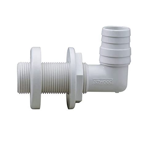 Attwood 3879 3 Polypropylene 90 Degree Thru Hull Connector Fredwarner