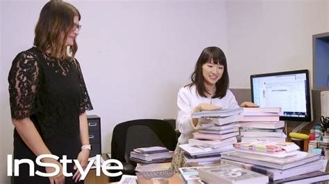 Desk De Cluttering With Marie Kondo Instyle Marie Kondo Organizing