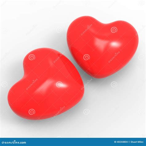 Three Dimensional Hearts Means Affection Passion Stock Illustration Illustration Of Valentine