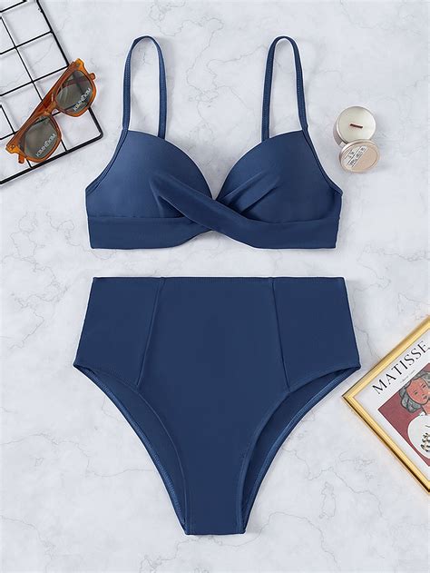 Ba Ador Bikini Girante Push Up De Talle Alto Moda De Mujer Shein M Xico