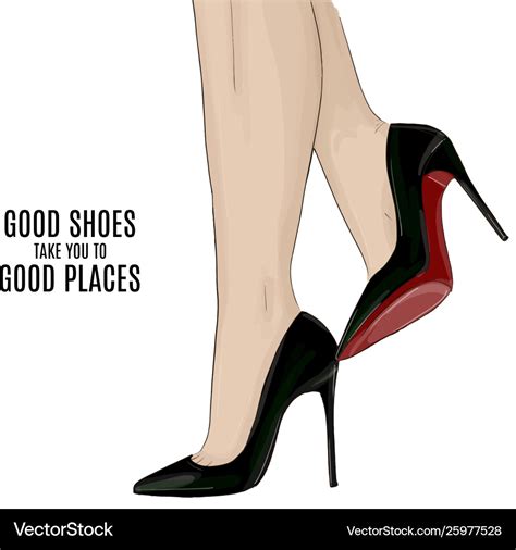 Woman Beautiful Legs On Stileto High Heels Shoes Vector Image