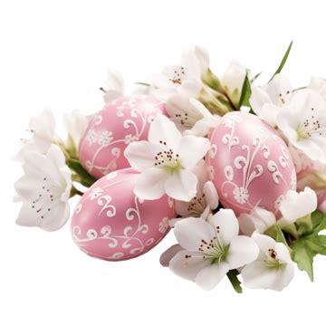 Easter Eggs With Flowers Easter Egg Flower Png Transparent Image And