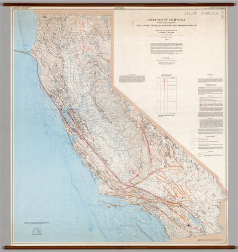 California -- Faults. - David Rumsey Historical Map Collection - Thermal California Map ...