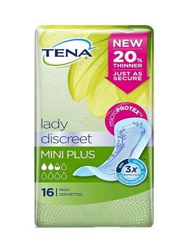 Tena Lady Discreet Mini Plus By TENA 16 Sanitary Pads