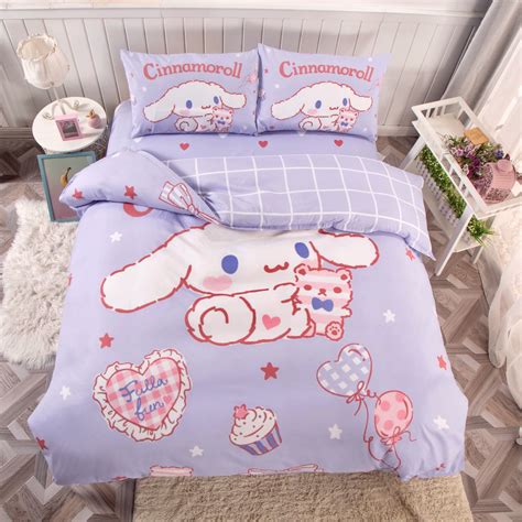 Cinnamoroll Inspired Bedding Duvet Sheet Set Queen Twin King Size