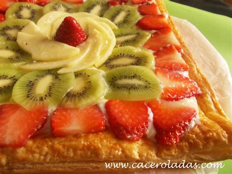 Tarta De Hojaldre Con Frutas Caceroladas