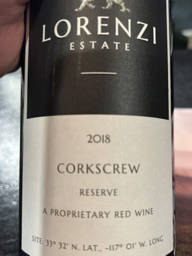 Lorenzi Estate Corkscrew Reserve Proprietary Red Vivino Us