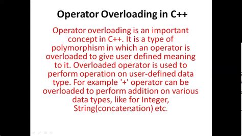 Operator Overloading In C Language Youtube