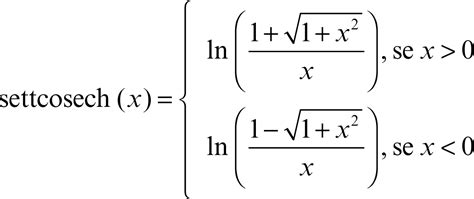 Settore Cosecante Iperbolica Enciclopedia Treccani