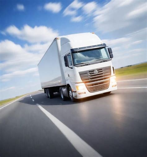 Premium Photo Cargo Truck On Highway Road With Container