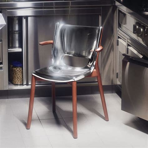 Alessi Poêle Collection Armchair Polished Steel Made In Design Uk