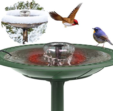 AISITIN Bird Bath Heater With Fountain Pump For Outdoors In Winter