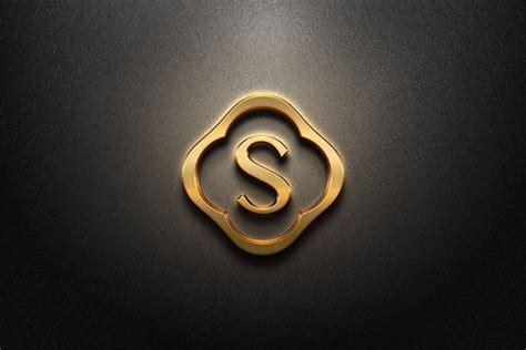 Gold 3d logo mockup - etptrading