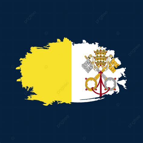 Holy See Flag With Brush Strokes Vector Holy See Flag Brush Holy See