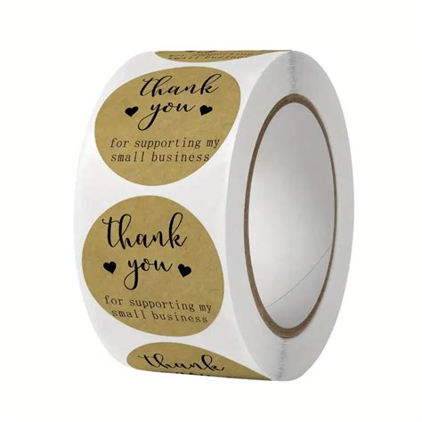 Kraft Paper Thank You Stickers Sealing Stickers Decorative