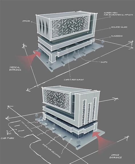 Commercial Building Design And Diagrams By Rawand A Amin N