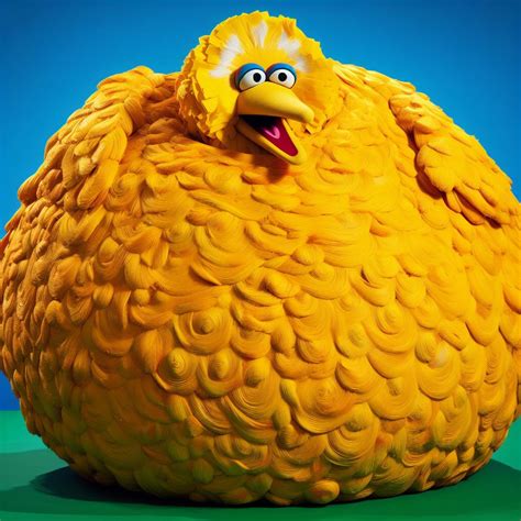 Fat Big Bird From Sesame Street With A Big Belly By Penguindareangel12