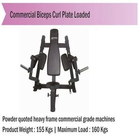 Plate Loaded Bicep Curl Machine Kgs Model Name Number Jetfit At