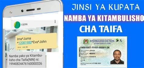 Namba Ya Nida Kwa Sms And Nida Online Copy Mabumbe