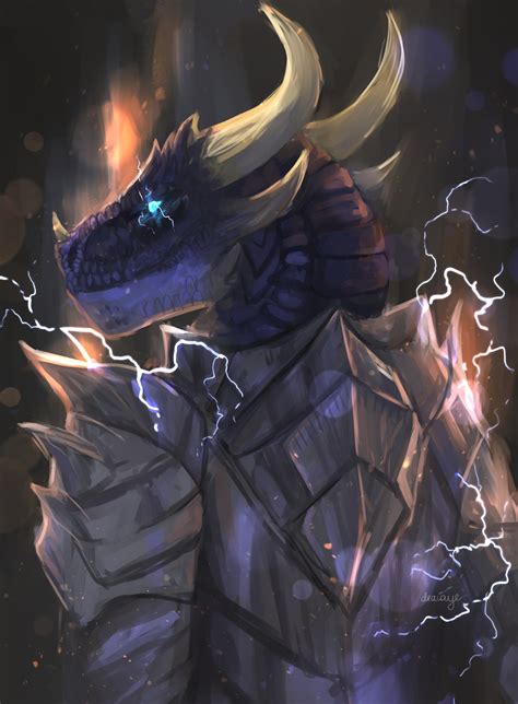 Artstation Lightning Dragonborn