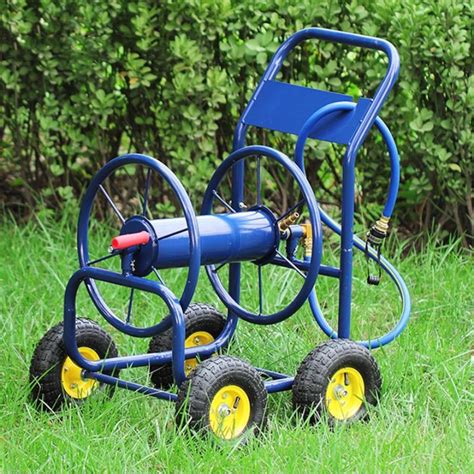 Heavy Duty 4 Wheel Garden Hose Reel Cart Multi Purpose High Pressure