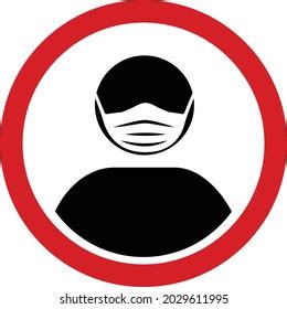 No Face Mask No Entry Sign Stock Vector Royalty Free