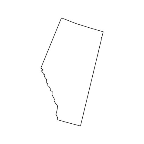 Premium Vector Alberta Map Province Of Canada Vector Illustration