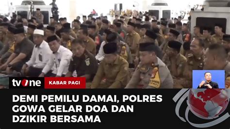 Polres Gowa Bersama Forkopimda Gelar Dzikir Dan Doa Kebangsaan Pemilu