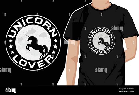 Unicorn Lover Vector T Shirt Design Usable For Sticker Poster Banner