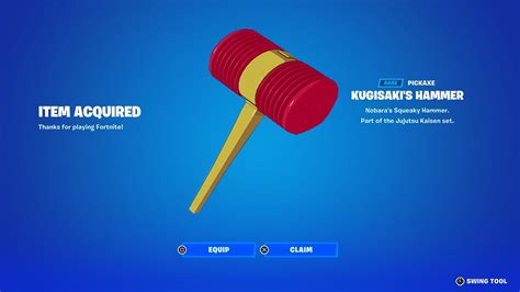 How To Get Kugisaki S Hammer Pickaxe Free In Fortnite Free Kugisaki S Hammer Pickaxe Youtube