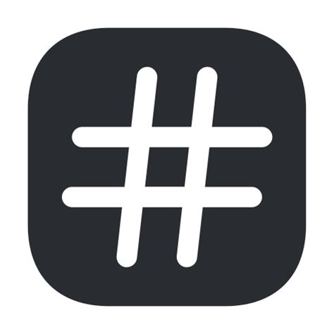 Hashtag Pictogram In Iconsax Vol1 Bold