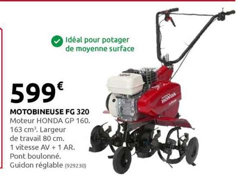 Promo Motobineuse Fg Chez Rural Master Icatalogue Fr