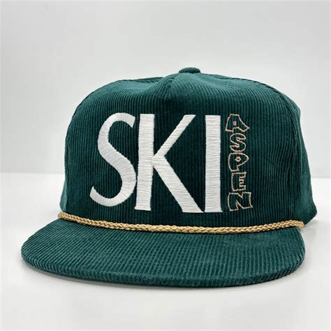 Aspen Ski Custom Embroidered Hat Corduroy Snapback Old School Hats