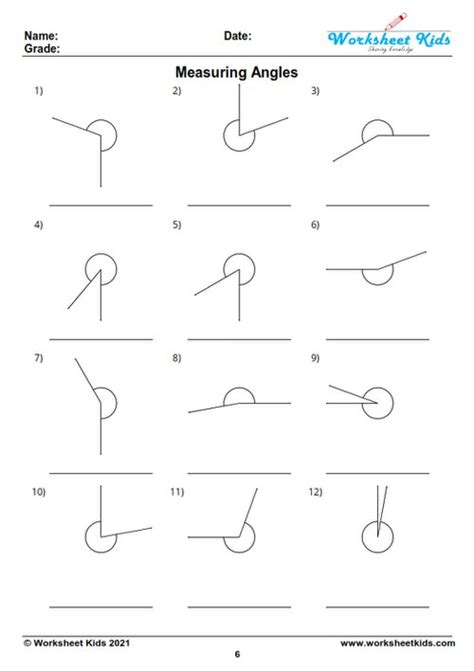 Measuring Angles With A Protractor Worksheet With Answer Key Worksheets Library