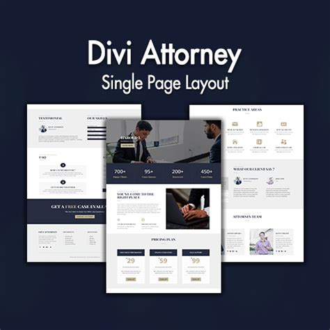 Divi Attorney Single Page Layout