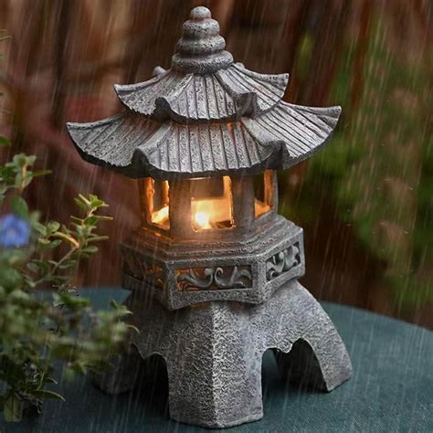 Blogiiup Japanese Garden Decor Garden Pagoda Solar Pagoda Lantern