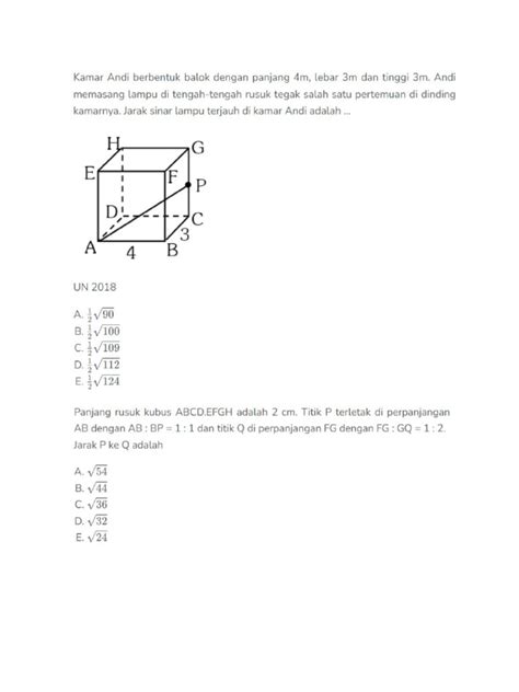 latihan soal dimensi