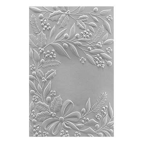 Holiday Floral Swag 3D Embossing Folder E3D 041 Craftlines B V