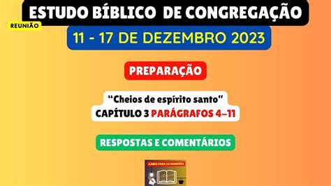 Prepara O E Coment Rios Estudo B Blico De Congrega O Semana De