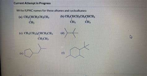 Solved Write Iupac Names For These Alkanes And Cycloalkanes