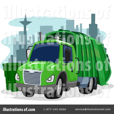 Garbage Truck Clipart #1375450 - Illustration by BNP Design Studio