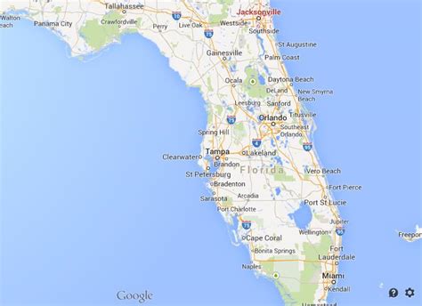 Where is Jacksonville on map of Florida