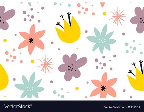 Cute Pattern In Small Flower Colorful Royalty Free Vector